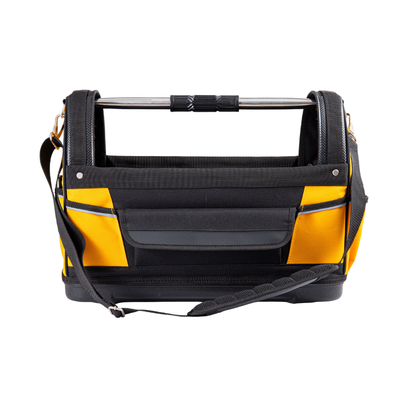 Bolsa para herramientas de 17«/19» con fondo de plástico de poliéster y tubo de acero, con correa para el hombro